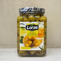 زیتون سبز با مغز لیمو لوراس