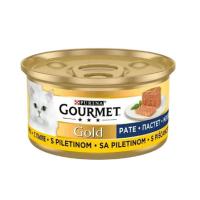 کنسرو گربه Gourmet Gold Pate با طعم مرغ پورینا