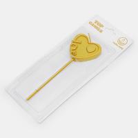 شمع قلب طلایی