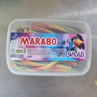 پاستیل لوله ای شکری رنگین کمانی مارابو