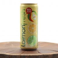 نوشیدنی گازدار قوطی لایمون فرش با طعم گلابی 330 میلی لیتر