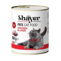 کنسرو گربه شایر مرغ و جگر پته
