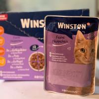 پوچ گربه وینستون طعم گوشت مرغ و گوشت گوساله