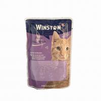 پوچ گربه وینستون طعم مرغ و پرندگان شکاری