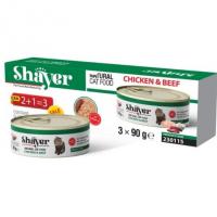 پک سه تایی کنسرو شایر با طعم مرغ و گوشت