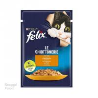 پوچ گربه فلیکس با طعم مرغ در ژلاتین