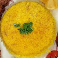 پلو با ته دیگ زعفرانی