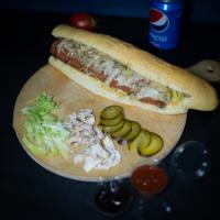 ساندویچ هات داگ قارچ و پنیر 