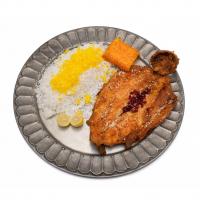چلو ماهی قزل آلا سرخ شده