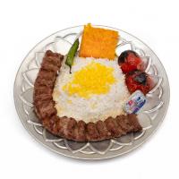 چلو کباب کوبیده (یک سیخ)