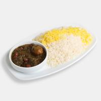 چلو خورشت قورمه سبزی