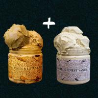 کمبو بستنی لوتوس + بستنی وانیل