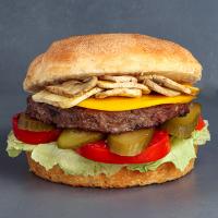 چیز برگر با قارچ