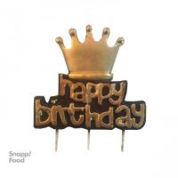 شمع هپی مشکی طلایی