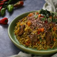 کاری پلو مخصوص با فیله گوساله