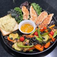 بشقاب داغ مرغ سبزیجات