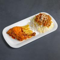 شیرین پلو با ران مرغ