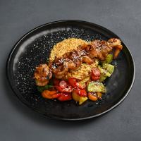 چلو تند با میگو کبابی