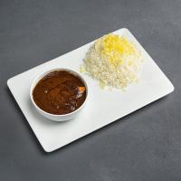 چلو خورشت فسنجان با مرغ