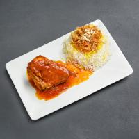 شیرین پلو با سینه مرغ