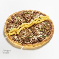 پیتزا گوشت و قارچ 30 سانتی متری