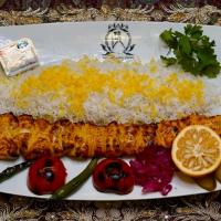 چلو جوجه کباب فیله زعفرانی