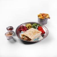 بشقاب شاورما گوشت