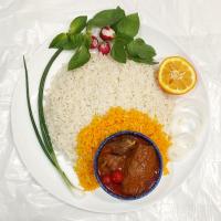 چلو خورشت بادمجان با گوشت گوساله