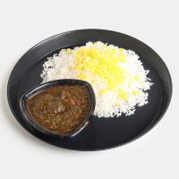 چلو خورشت قورمه سبزی