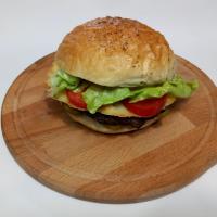 چیز برگر ذغالی