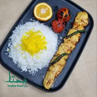 چلو جوجه کباب سینه زعفرانی