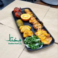 خوراک جوجه کباب ران زعفرانی