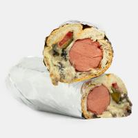 ساندویچ هات داگ با قارچ و پنیر پیتزا