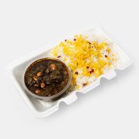 چلو خورشت قورمه سبزی