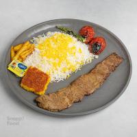چلو کباب برگ با گوشت گوسفندی