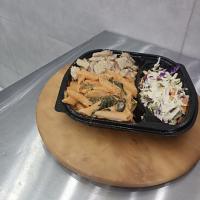 پاستا فیو با مرغ و قارچ