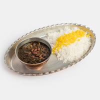 چلو خورشت قورمه سبزی