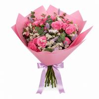 دسته گل رز مینیاتوری صورتی