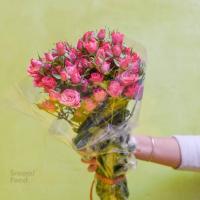 دسته گل رز مینیاتوری سرخابی