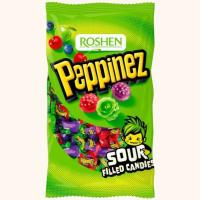 آبنبات میوه ای ترش روشن مخلوط با ژله میوه ای