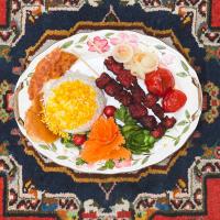 چلو کباب چنجه گیاهی