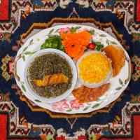 چلو خورشت قليه گياهى