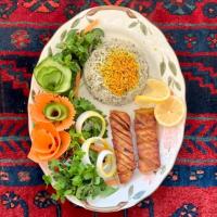 سبزی پلو با ماهی گیاهی