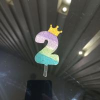 شمع عدد دو رنگی و ساده