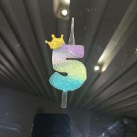 شمع عدد پنج رنگی و ساده