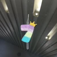 شمع عدد هفت رنگی و ساده