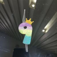 شمع عدد نه رنگی و ساده