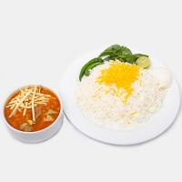 چلو خورشت قیمه سیب زمینی