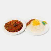 چلو خورشت بادمجان با گردن