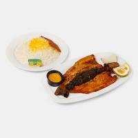 چلو ماهی قزل آلا سرخ کرده